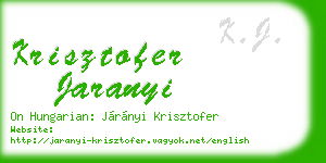 krisztofer jaranyi business card