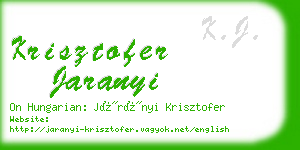 krisztofer jaranyi business card